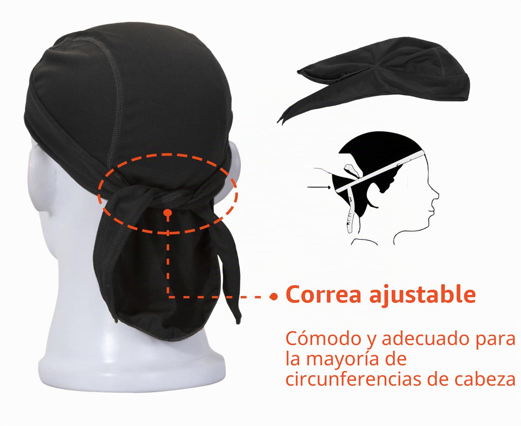 Free Master Sports Bandana Cap Negro Rojo Blanco hombre Mujer Biker Anas Diadema Toalla tiene