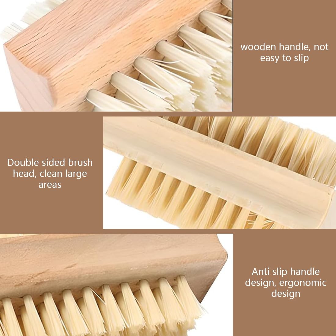 2 PCS Spazzolino Unghie Mani, Spazzola Per Unghie, Spazzolino per unghie mani, Spazzole per la Pulizia plastica, Universale, Per Pulizia di mani Delle Unghie