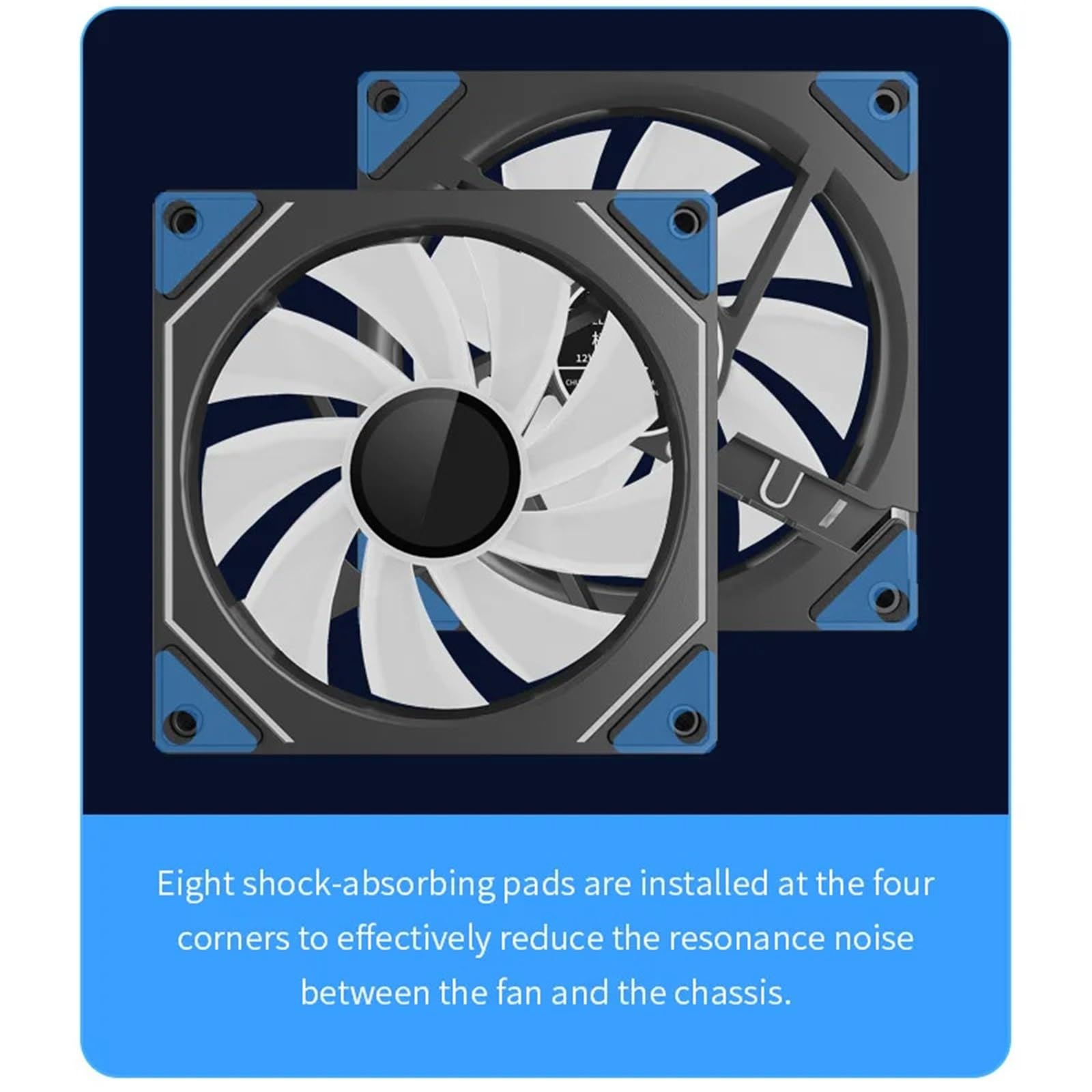 1 ventola ARGB da 120 mm a specchio, 5 V, 3 pin/4 pin, PWM, ventola di raffreddamento CPU per PC per gaming, design silenzioso e ciclico (nero in avanti)