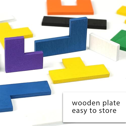 Miniatura 3 de 3 otters Rompecabezas de bloques de madera, 2 juegos de bloques rusos rompecabezas de madera, juegos cerebrales, juguetes de inteligencia para