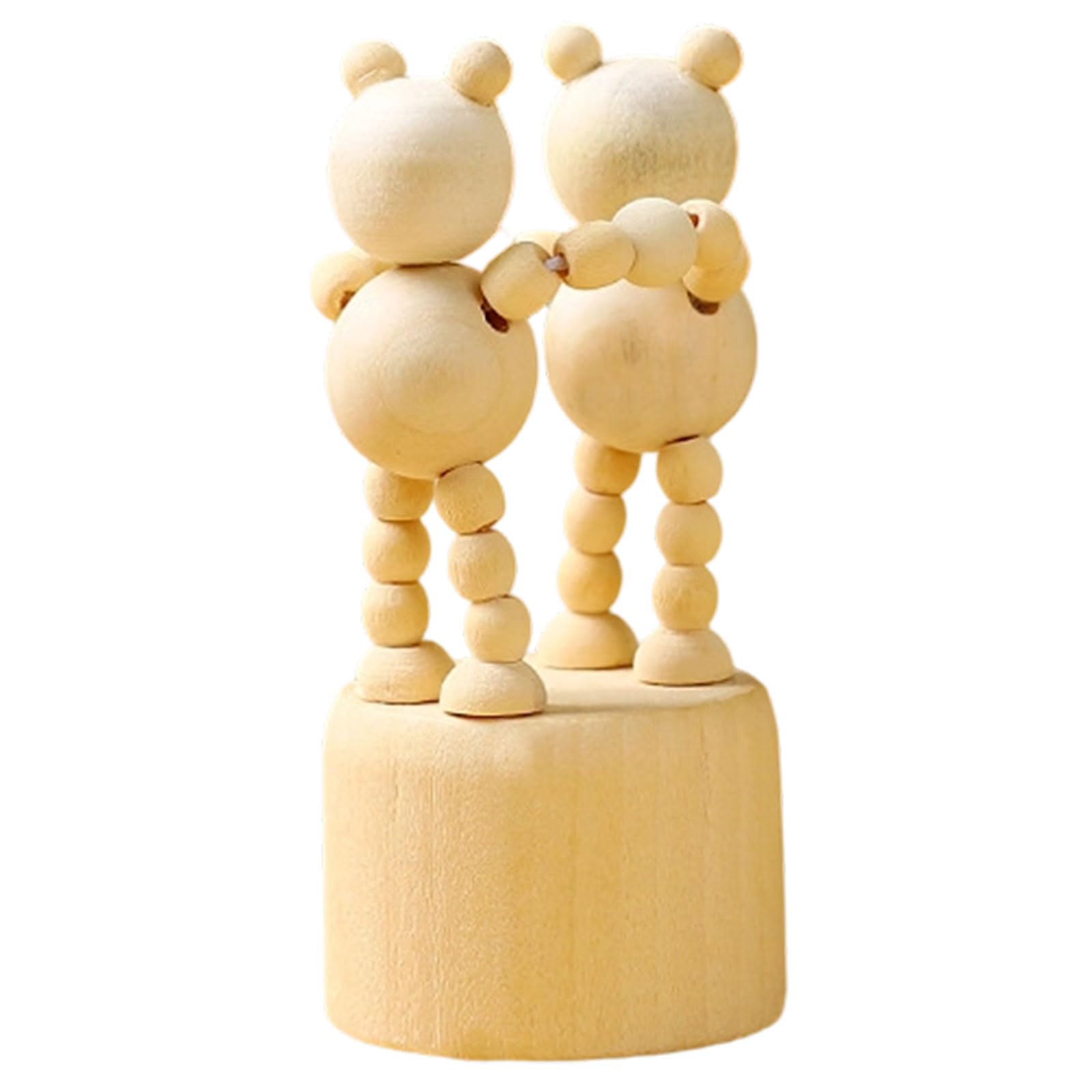 Rafgaldex C Artoon Animal Statues Table Ornament For Home Decors Wooden Movable Puppet Figurines Educational Toy Gift Lown Horse Giraffe Dog Statue