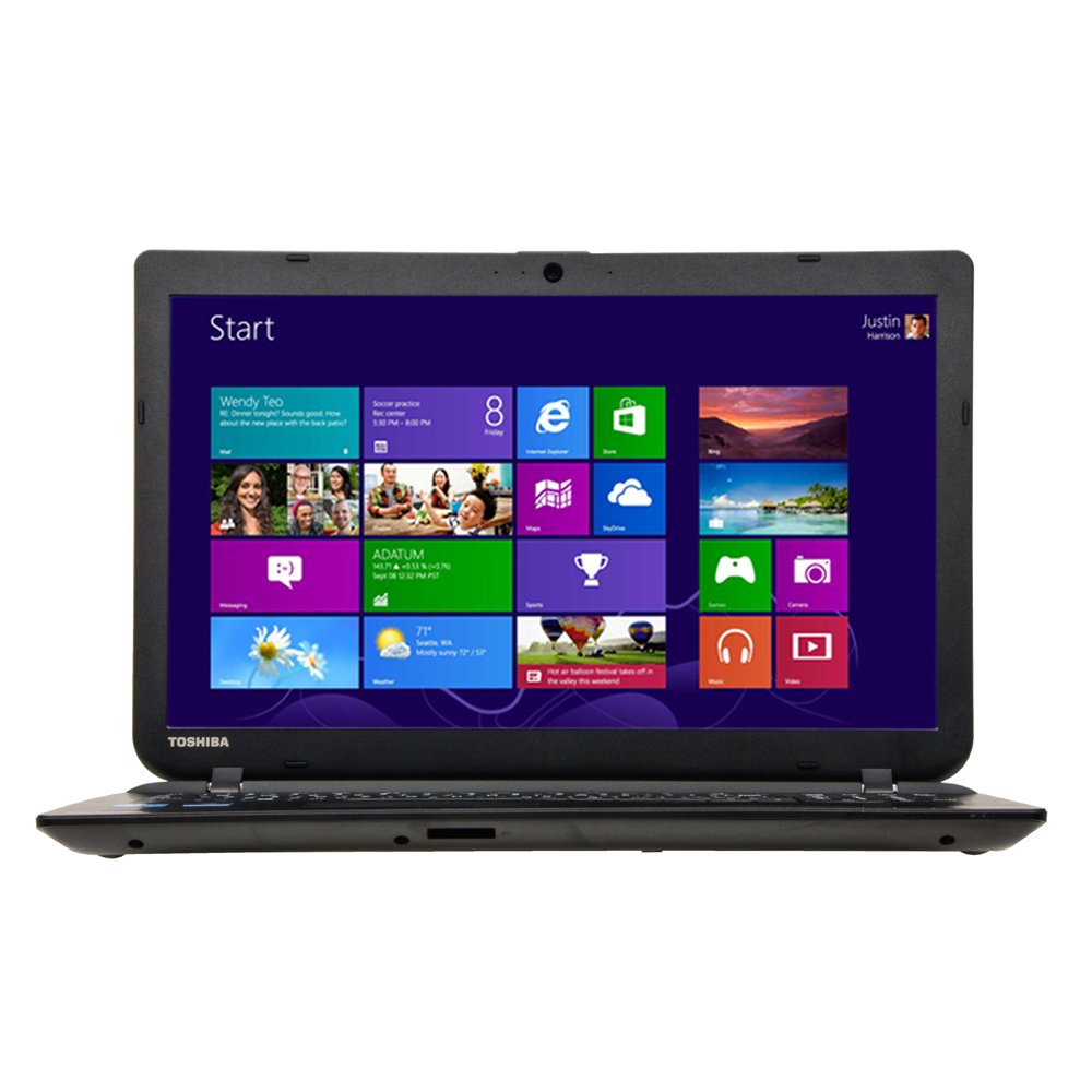 Toshiba Satellite C55-B5353 15.6" Laptop Computer - Textured Resin in Jet Black; Intel Pentium N3530 Quad Core Processor 2.16GHz; Microsoft Windows 8.1+Bing; 4GB DDR3L-1333 RAM; 500GB 5,400RPM Hard Drive