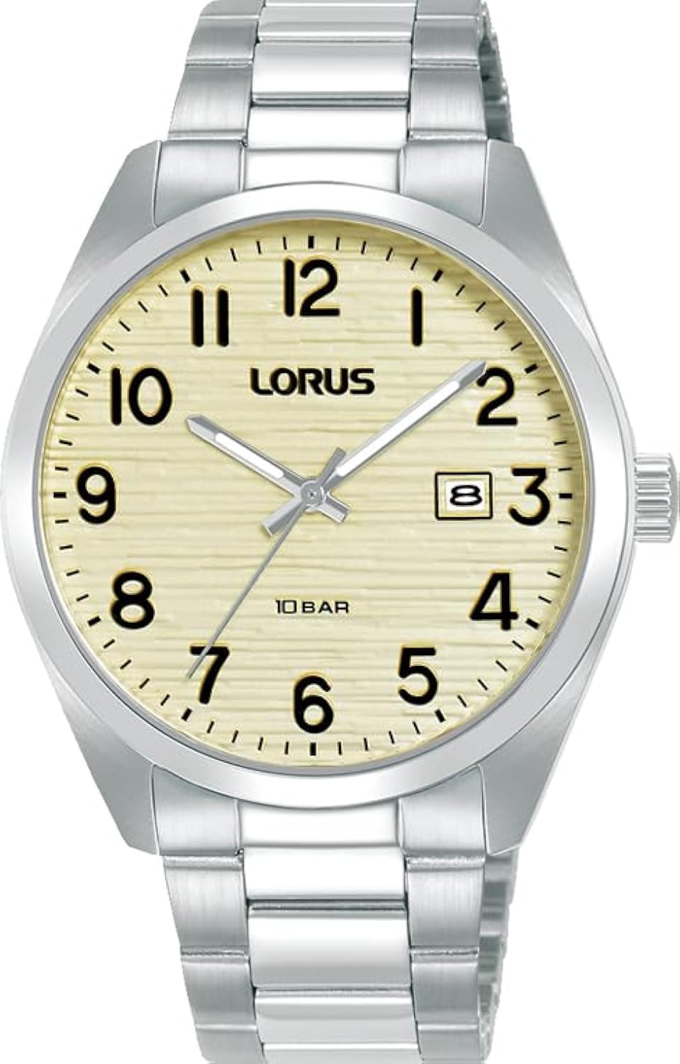 Lorus RH911RX9 Men's Analogue Quartz Watch with Stainless Steel Strap, Silver