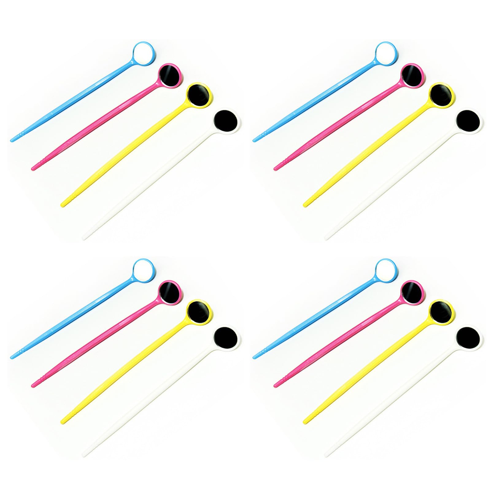 Specchietti Orali Strumenti per Igiene Orale Monouso 100 Pezzi Manico in Plastica Blu per Retract Lingua e Guance Uso Domestico