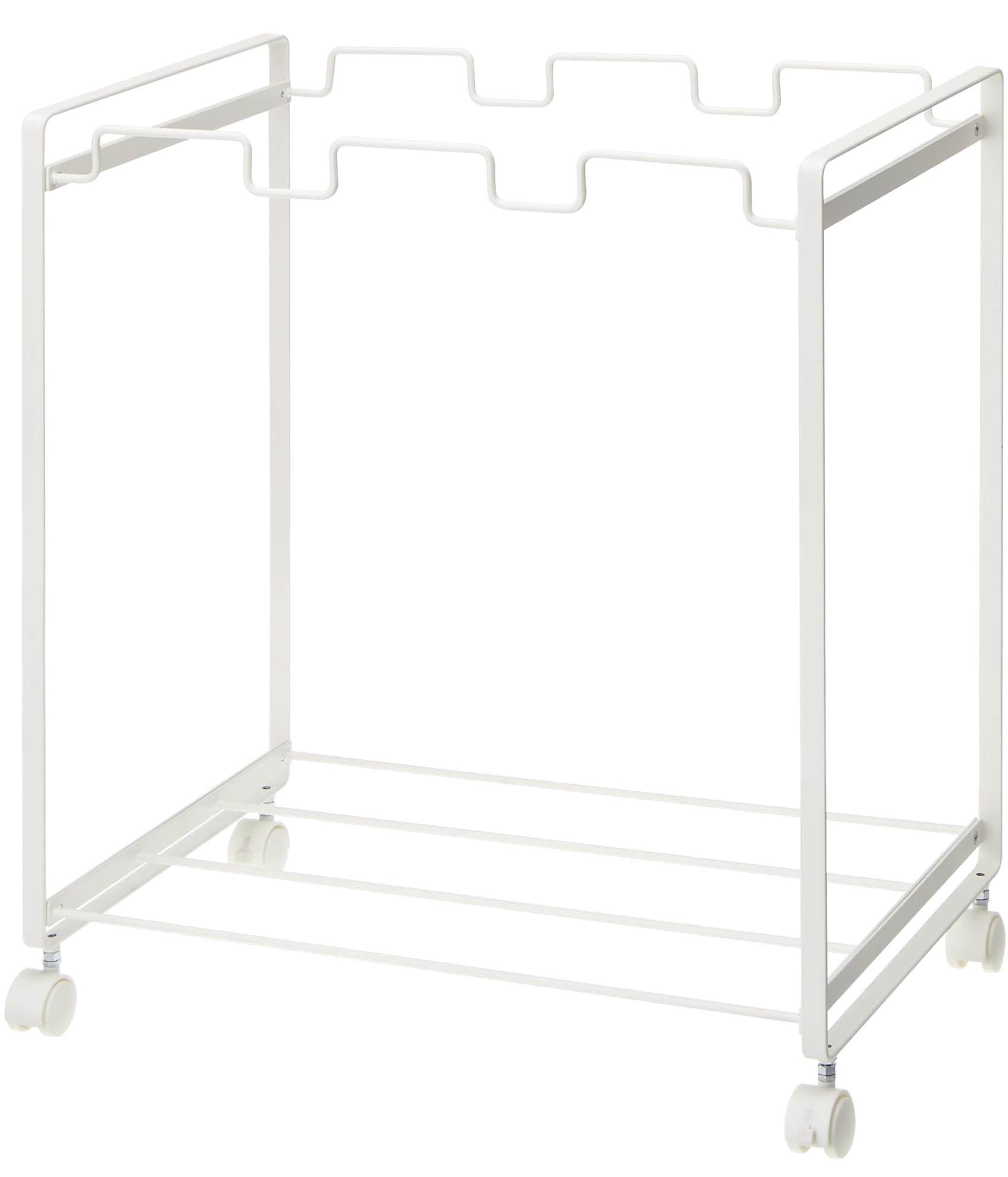 Amazon｜山崎実業 分別ダストワゴン 3分別 ホワイト 約W50×D30×H53cm