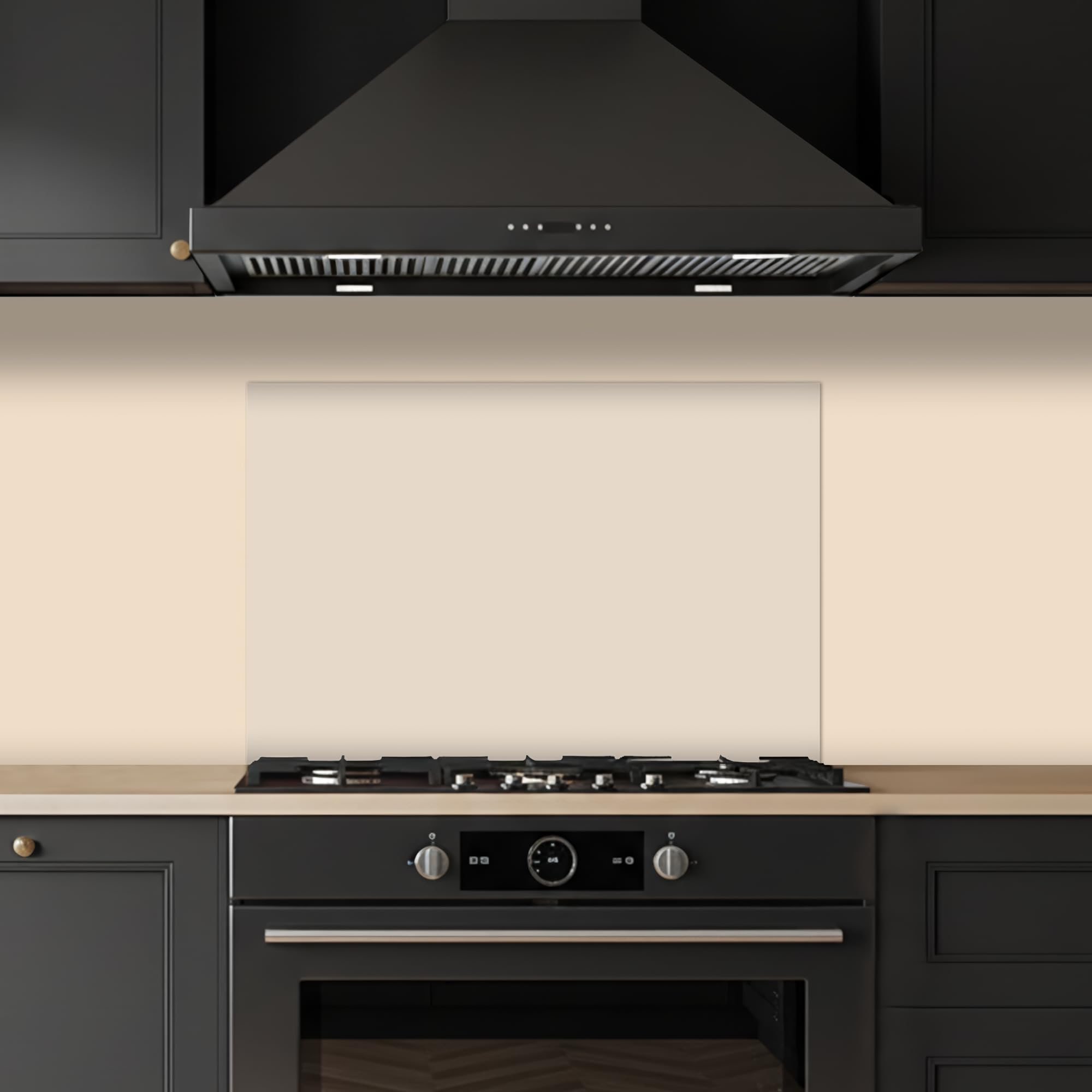KitchenYeah© Antisalpicaduras Cocina 40x60 cm Adhesivo Salpicadero Protector Salpicaduras Sink Splash Guard Luz - Beige - Color - Sólido