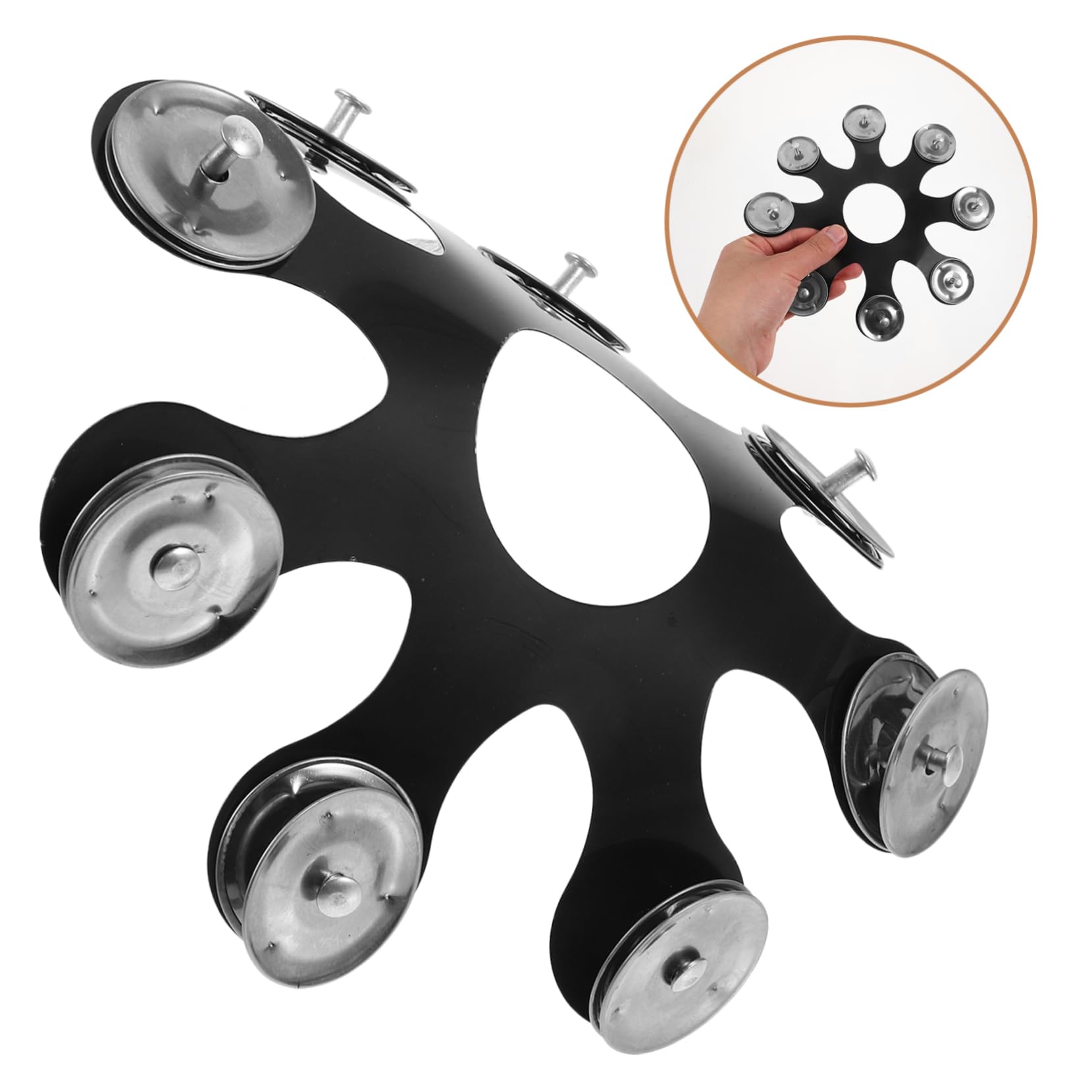 ibasenice 3pièces Cymbales Hihat Avec Accessoires De Tambourine Pour Percussion Remplacement Et Élégant Pour Musiciens