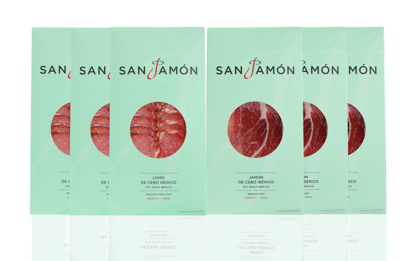 Sliced Iberico Ham and Iberico Lomo Pack 6 x 100g San Jamón