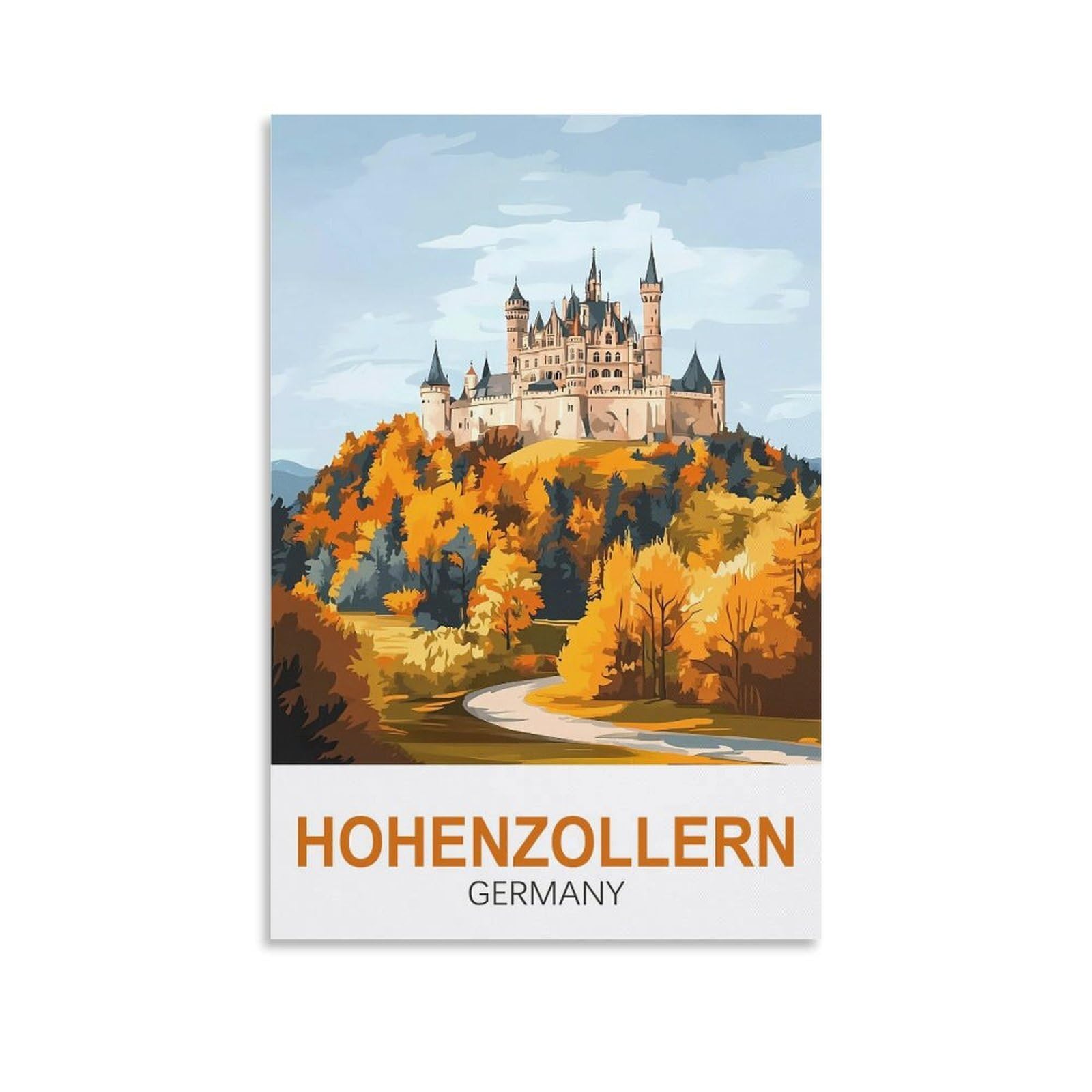 EZMLFA Diamond Painting Kits for Adults,Hohenzollern Germany DIY Diamond Painting Art Kit for Beginners Home Wall Decor Arts and Craft Kits for Adults Kids 40x40cm