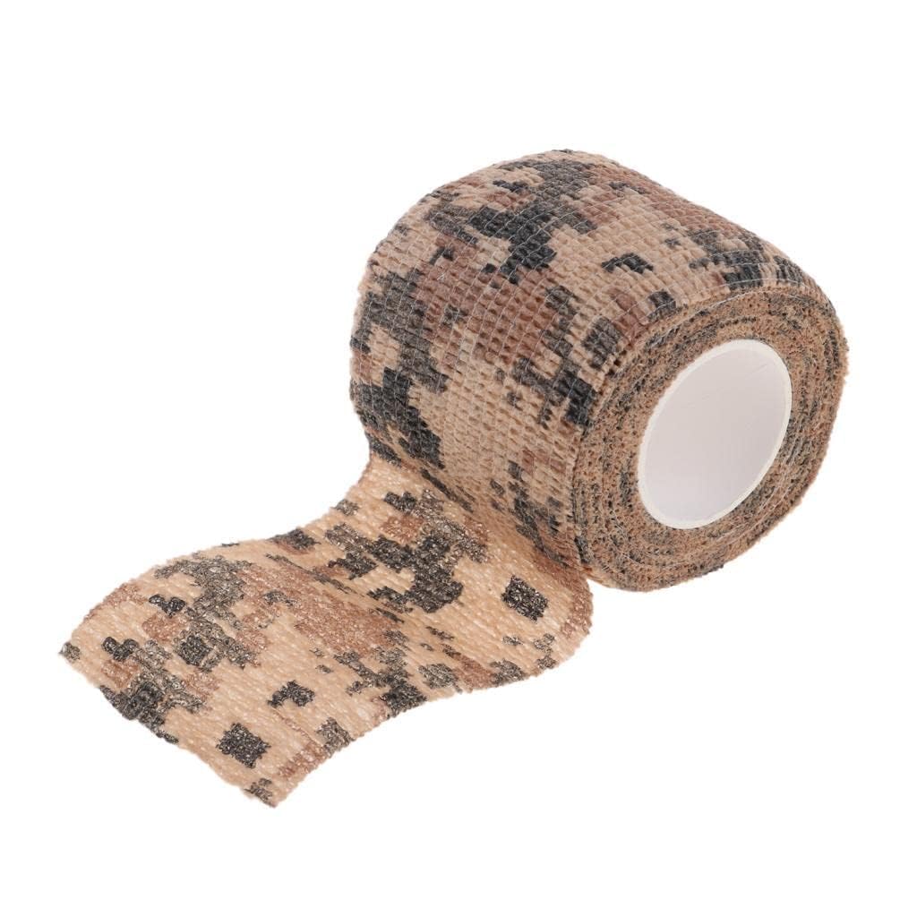 WROPZO 5Cmx4.5M Bionic Camo Gear Wrap Camping Stealth Tape Desert Camo 1