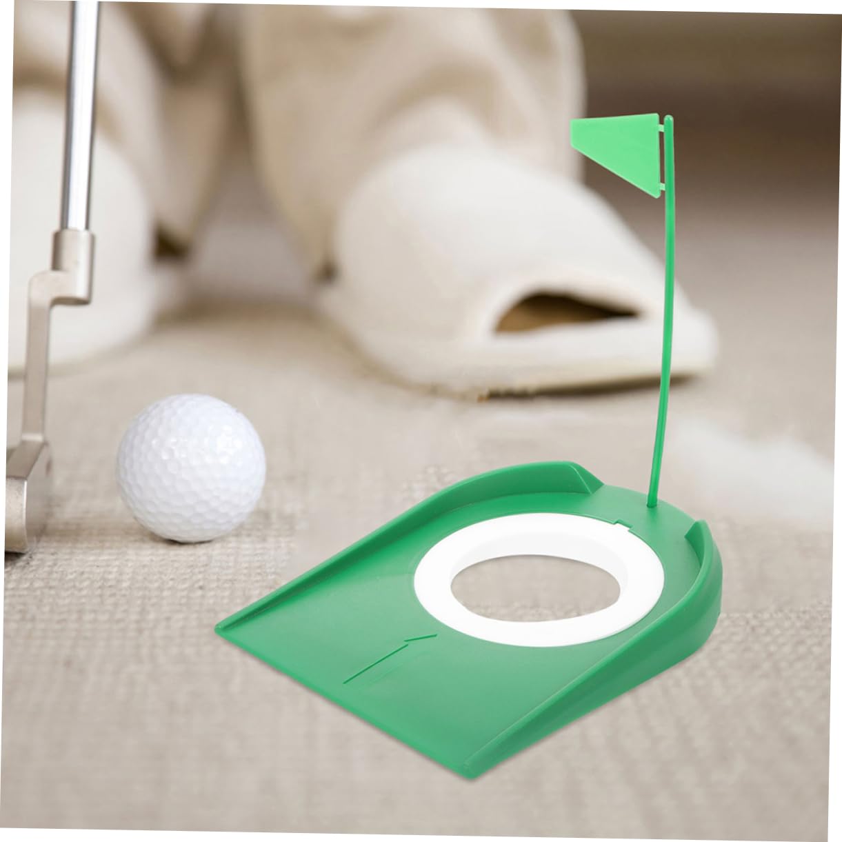 POPETPOP 5pcs Golf Training Cup with Flags Portable Indoor Putting Cup for Practice Hole for Home or Travel