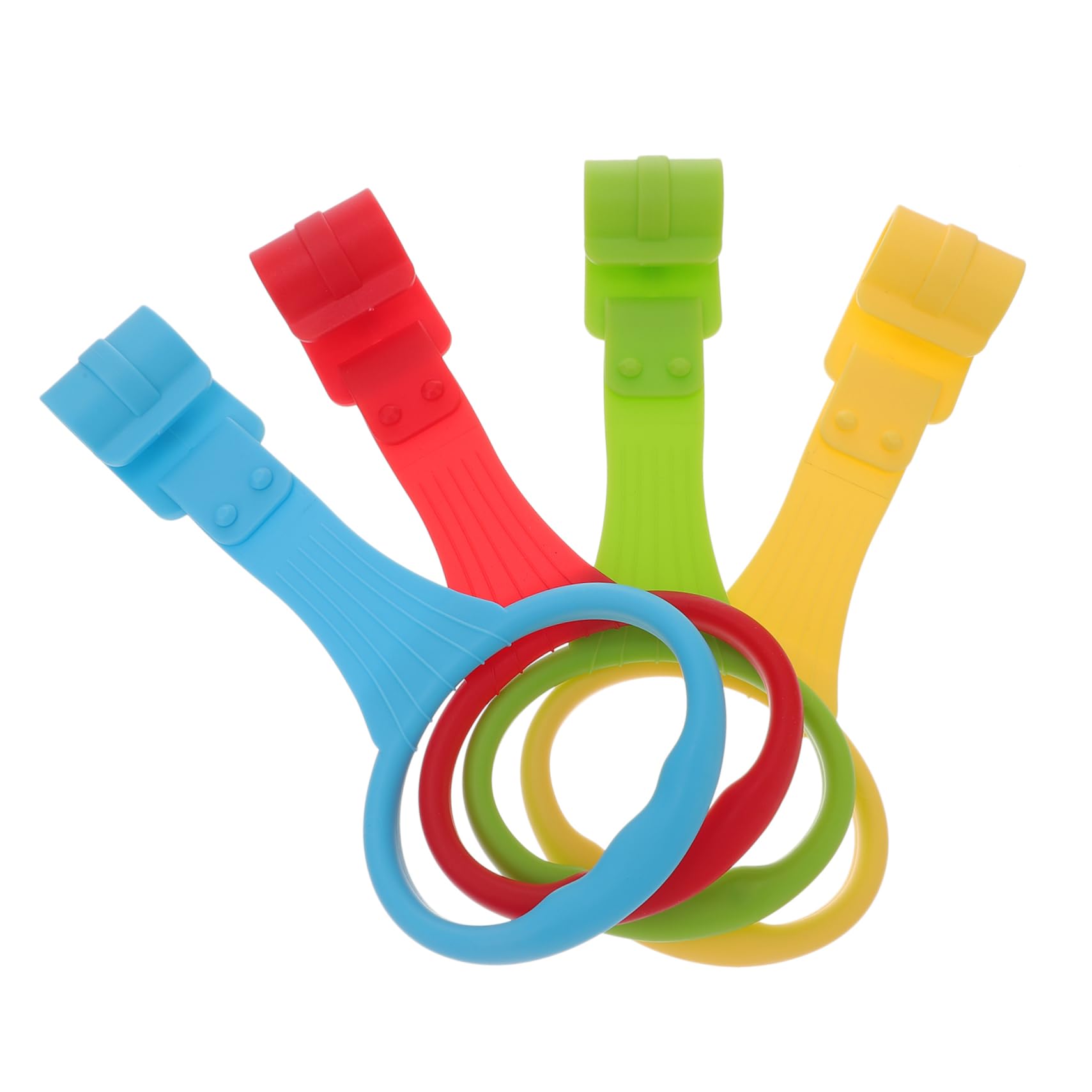 FAVOMOTO Infant Pull Ring 4pcs Portable Pull up Bar Toys Nursery Rings for Baby Random Color
