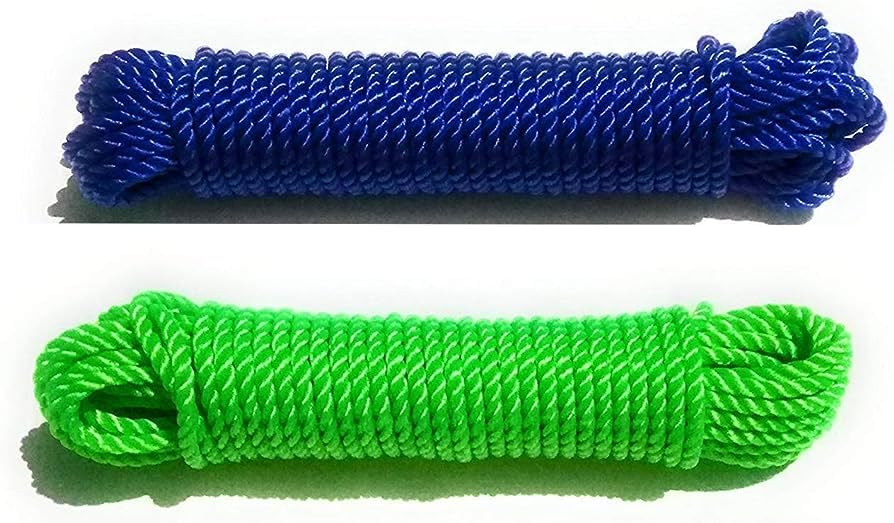 Royal Nylon Rope (4Mm Thickness, 10Meters Length) For Drying Clothes, Indoor & Outdoor Use, Picnic, Must Have In Car (3 Rolls X 10 Meters Each), Assorted 2