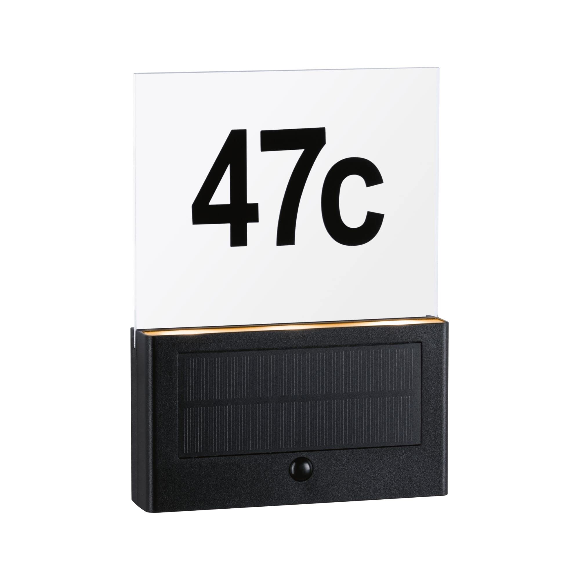 Paulmann Solar LED House Number luminaires Neda Motion Detector Insect Friendly IP44 2200K 18lm Anthracite 94725