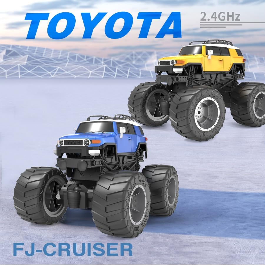 Miniatura 6 de Vinie Jeep a control remoto para niños, autos RC Toyota FJ Cruiser 2007, escala 124, juguetes para niños con licencia oficial, 2.4Ghz inalámbrico,