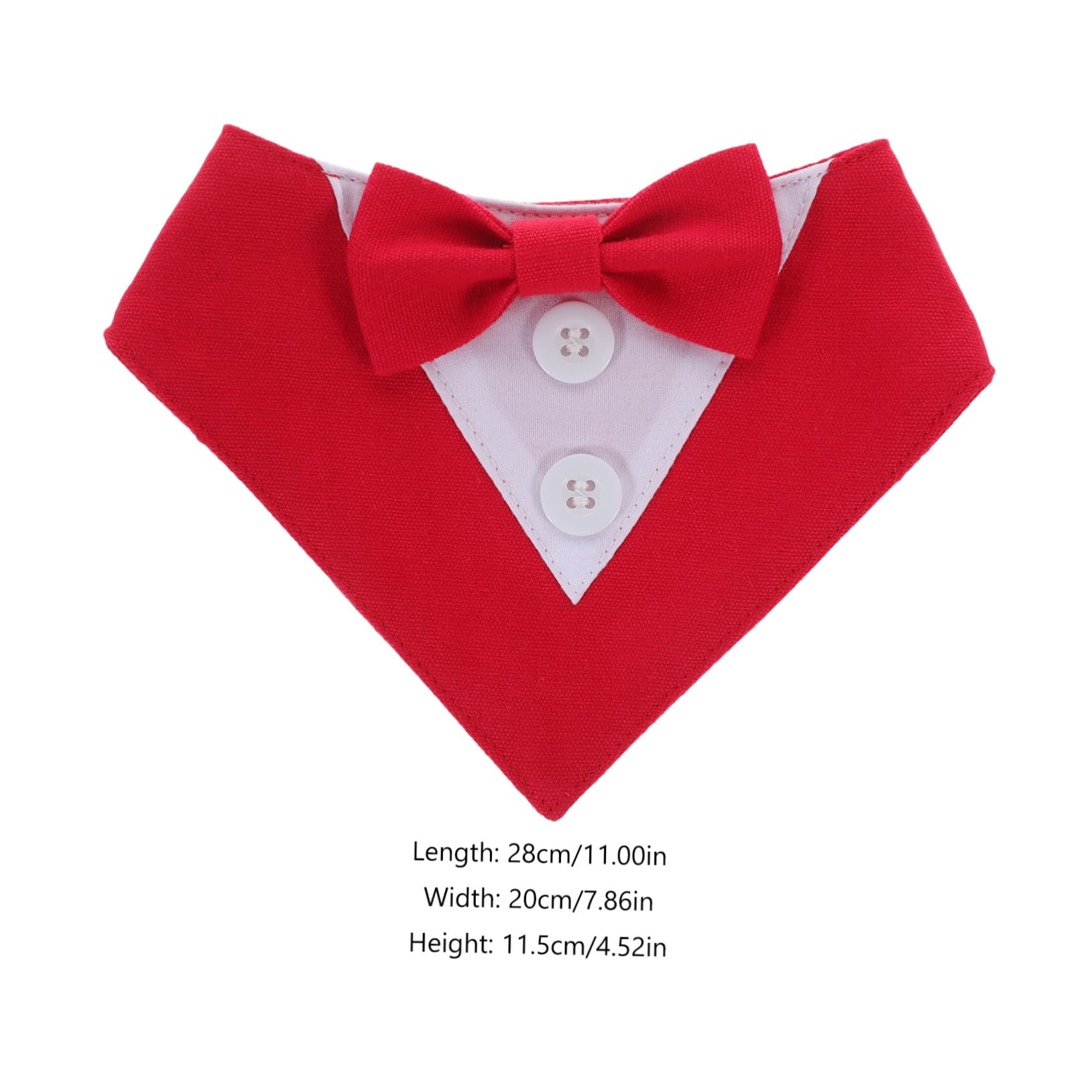 VICASKY 4 Pièces Bandana Chien Mariage avec Nœud Foulard Élégant pour Fête et Cosplay pour Chiot et Chat XS Rouge Accessoire Costume Cérémonie