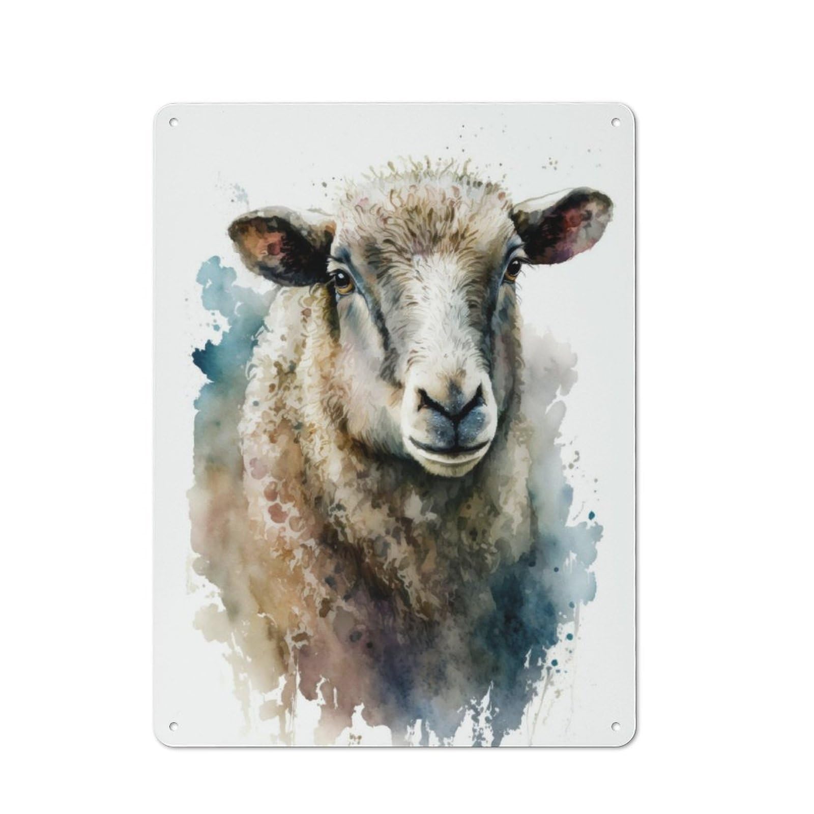 Junmoney Sheep Retro Tin Sign 40X30cm For Workshop Wall, For Collectors Of Retro Metal Wall Decor