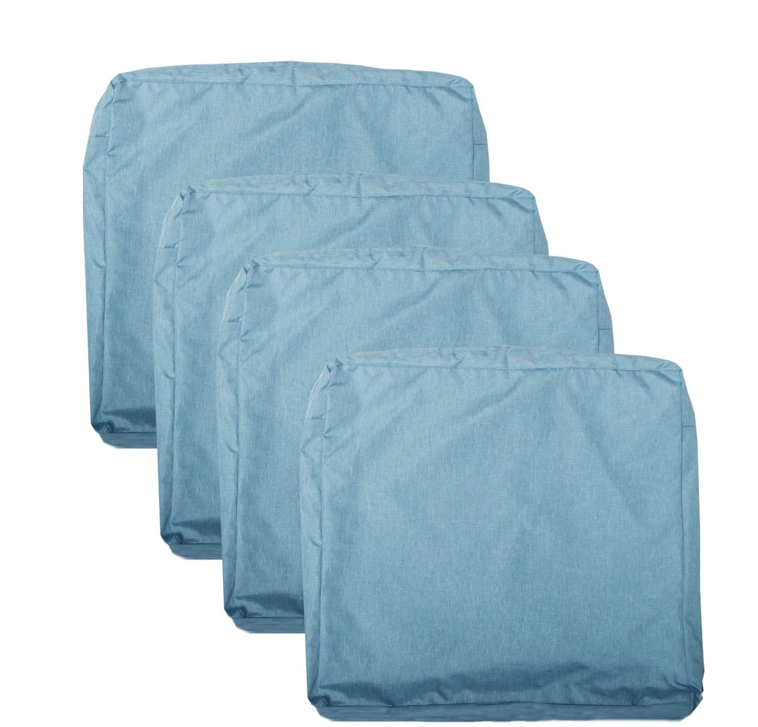 youngseahome Patio Seat Cushion Covers,Washable Slip Covers Replacement,Waterproof Outdoor Furniture Chair Cushion Pillow Seat Cover for Couch,Garden,Sofa,Water Blue,24"Ã—24"Ã—4"(4 Covers Only)