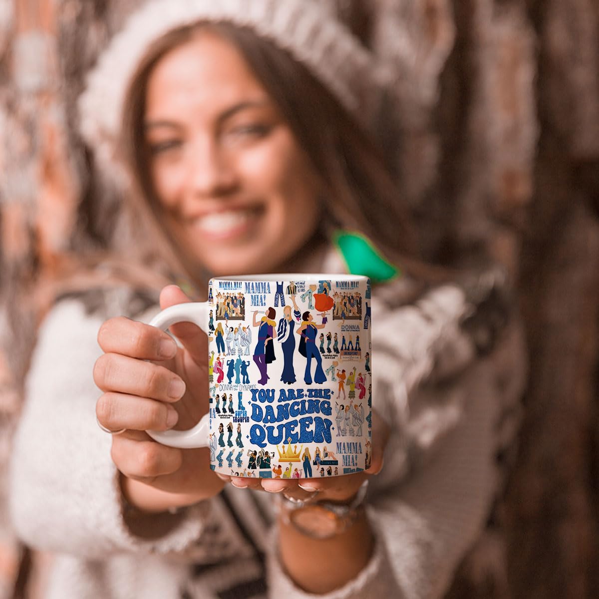 LONGXIN Mamma Mia Musik-Tasse, 11 oz, Zylinder, Porzellan, Geschenk fr Mamma Fans, Dancing Queen, Geschenk fr Familie, Freunde, Frauen, Musikliebhaber, Tanzfans, Teenager, Musikliebhaber