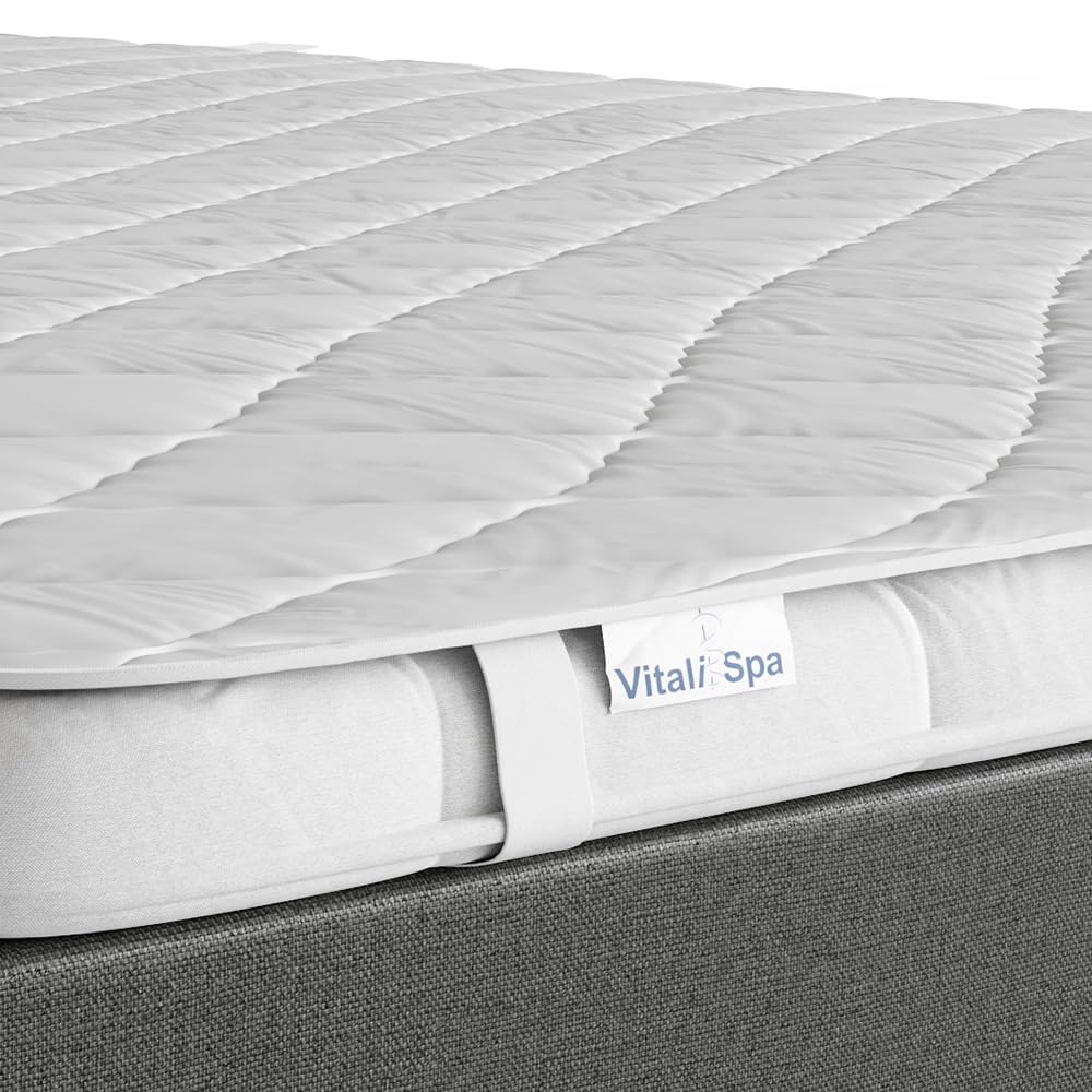 Lit à sommier tapissier avec matelas Crème 200x200 cm Tissu | Leroy Merlin