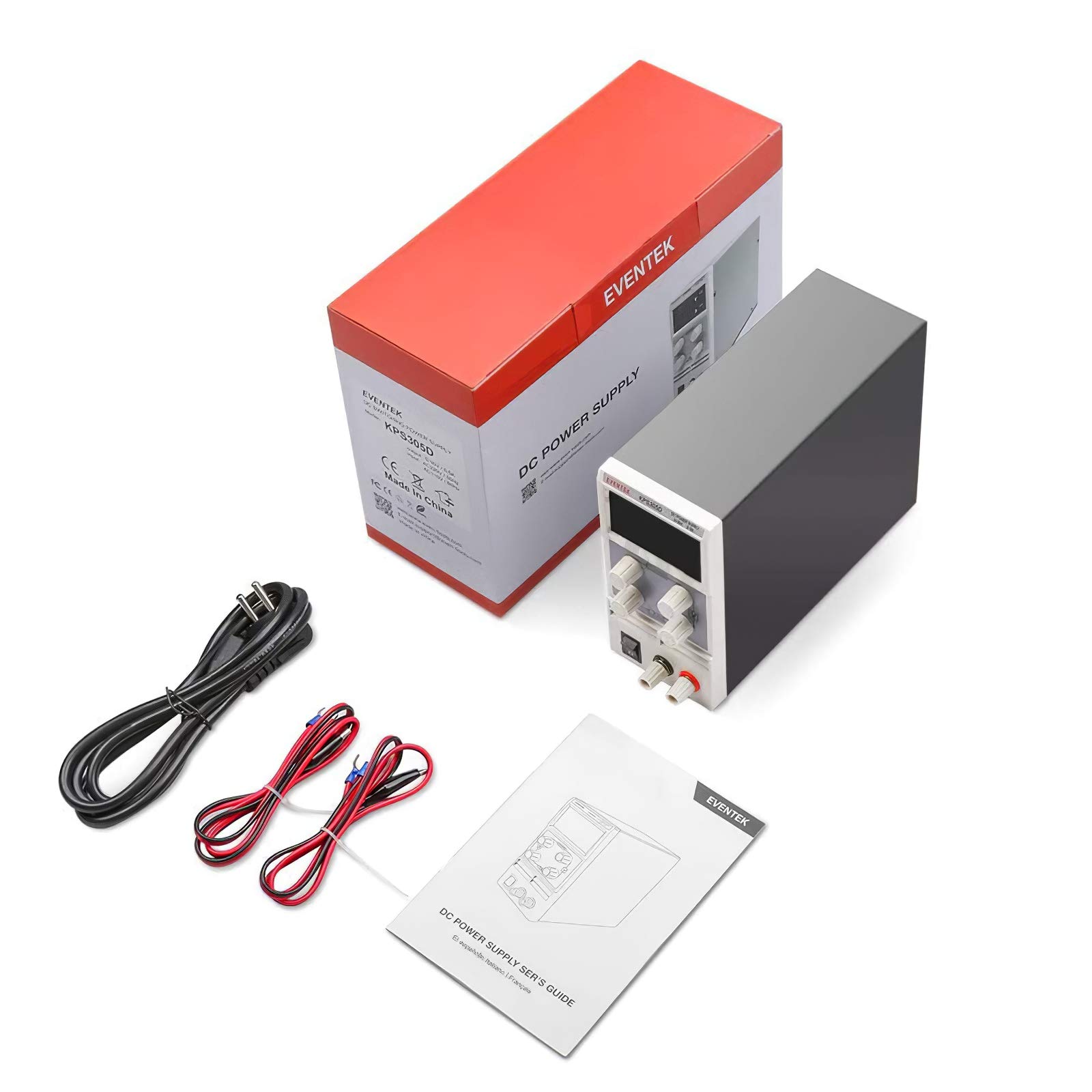 Labornetzgerät, Eventek 0-30V 0-10A DC Netzgerät Regelbar Stabilisiert Digitalanzeige Labornetzteil Netzteil Strommessgeräte