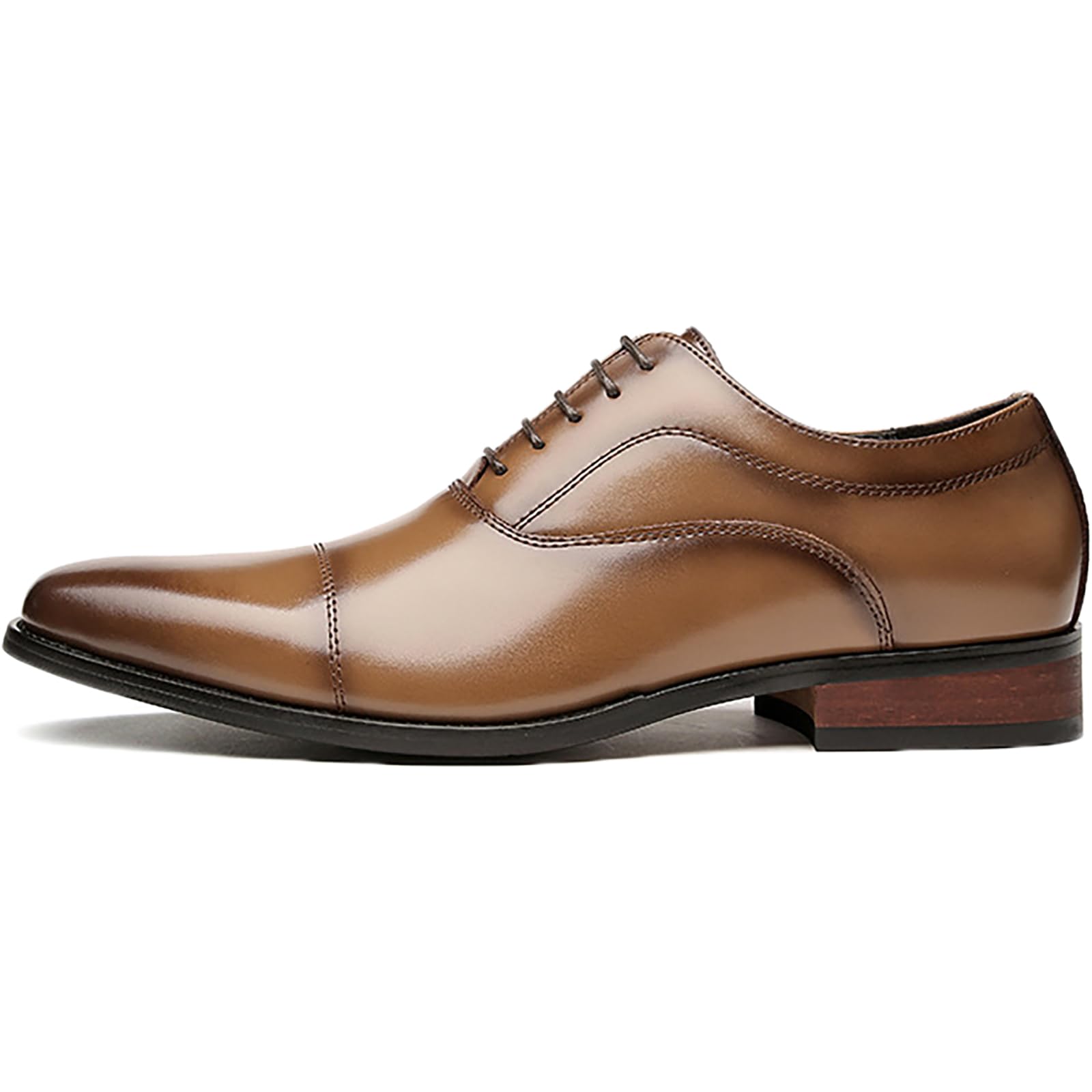 Hommes d'affaires Travail Bureau Oxfords Mariage marié Bal Derbys Chaussures habillées à Lacets Formelles,Jaune,43