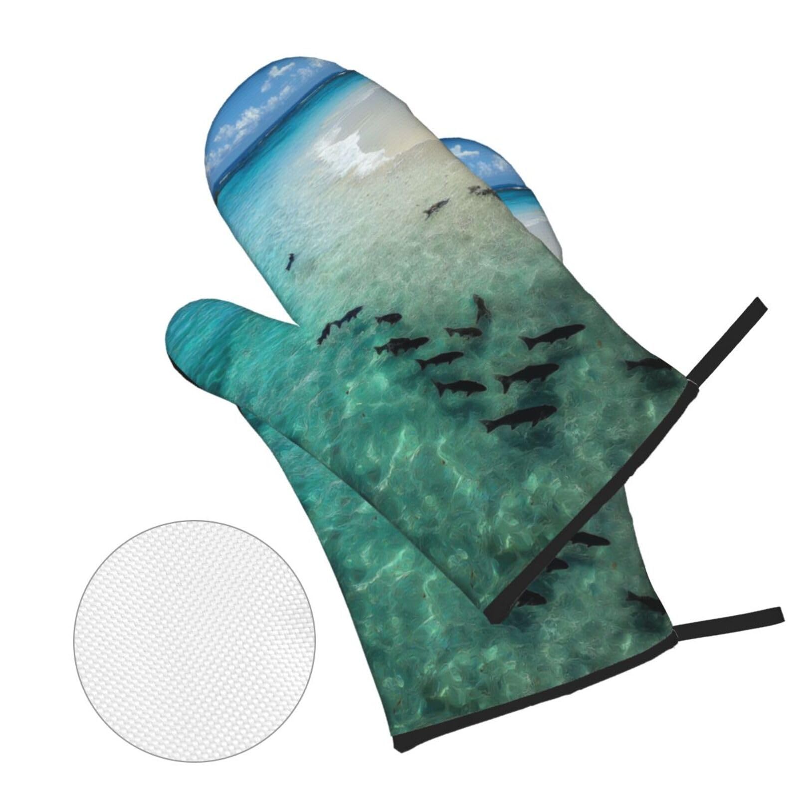 guanti barbecue Blu Scuro guanti forno,resistenti al calore, antiscivolo, spessa e sicura Cucina al barbecue