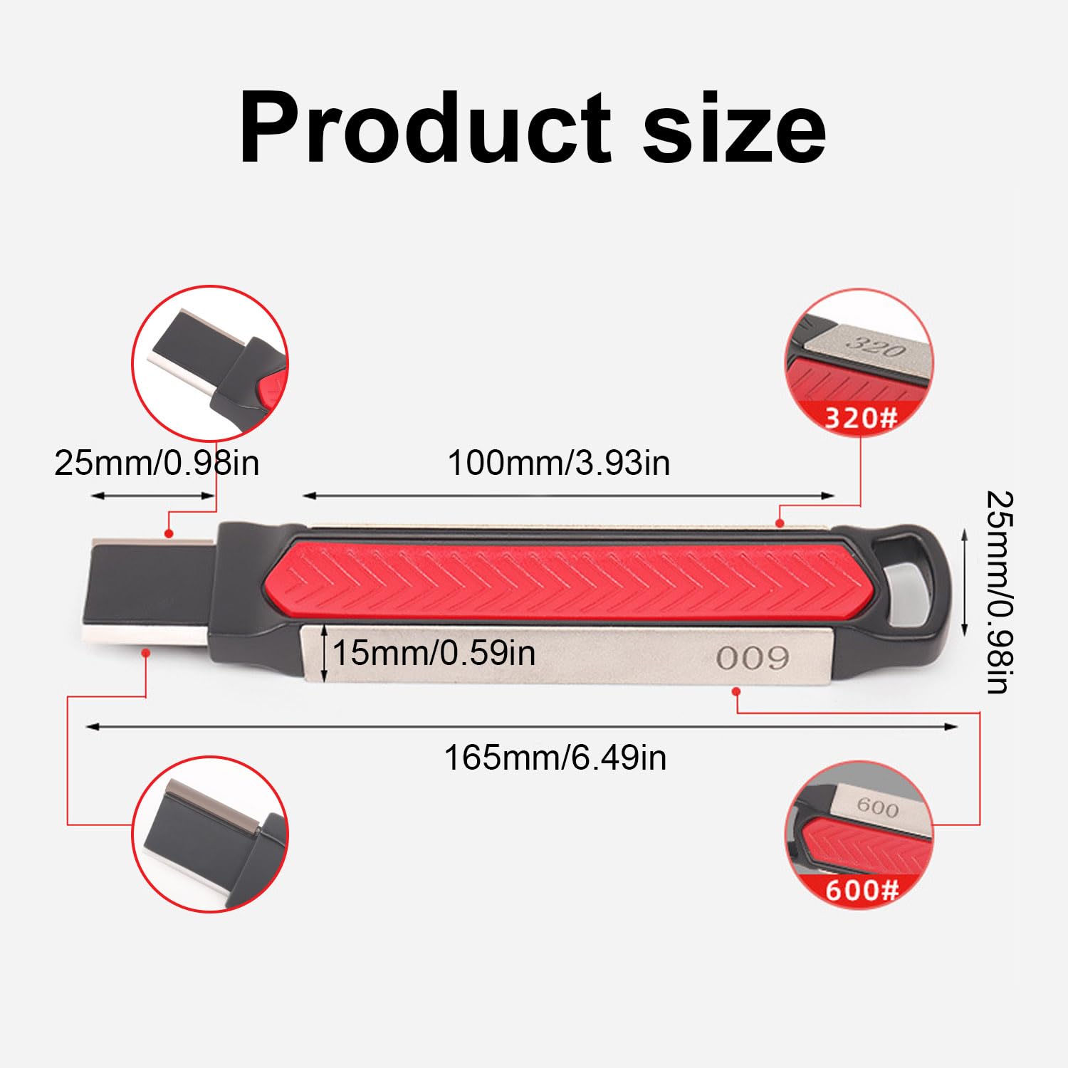 Affilatrice per attrezzi da giardino Multifunctional sharpener Affiliatore da 4 in 1 Adatto per utensili da cucina, lame di rasaerba, asce e altri coltelli