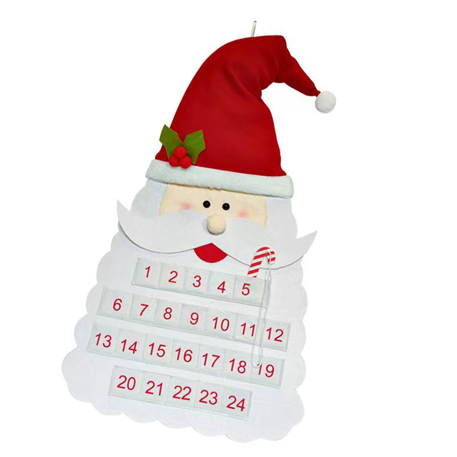 Buxuaaaa Christmas Tree Countdowns Calendar Seasonal Countdowns Calendar Ornament with Christmas Tree Shape for Family Holiday Decorations