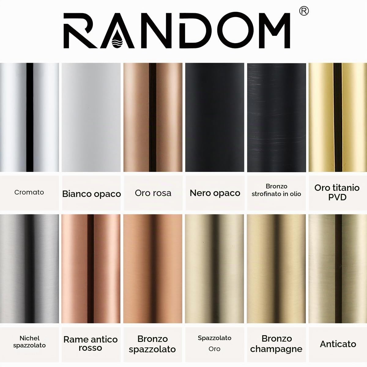 RANDOM Sifone rotondo in ottone, stile contemporaneo, 1 1/4 di scarico per lavabo, kit di scarico P, rame satinato, anche rame antico rosso (oro rosa spazzolato)