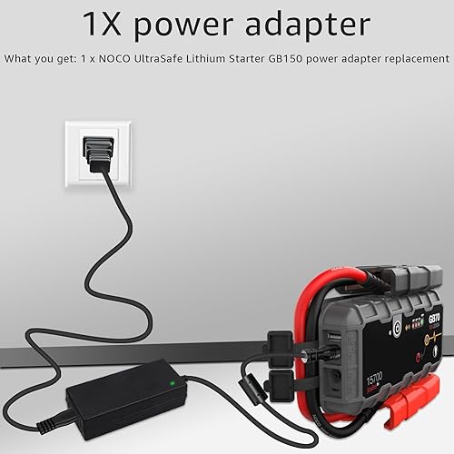 Miniatura 7 de Adaptador de corriente 14V4A de 56 W compatible con NOCO GB70 GB150 GB250+ GB251+ GB500 GB500+ Genius Boost Ultra Safe Batería de arranque de litio