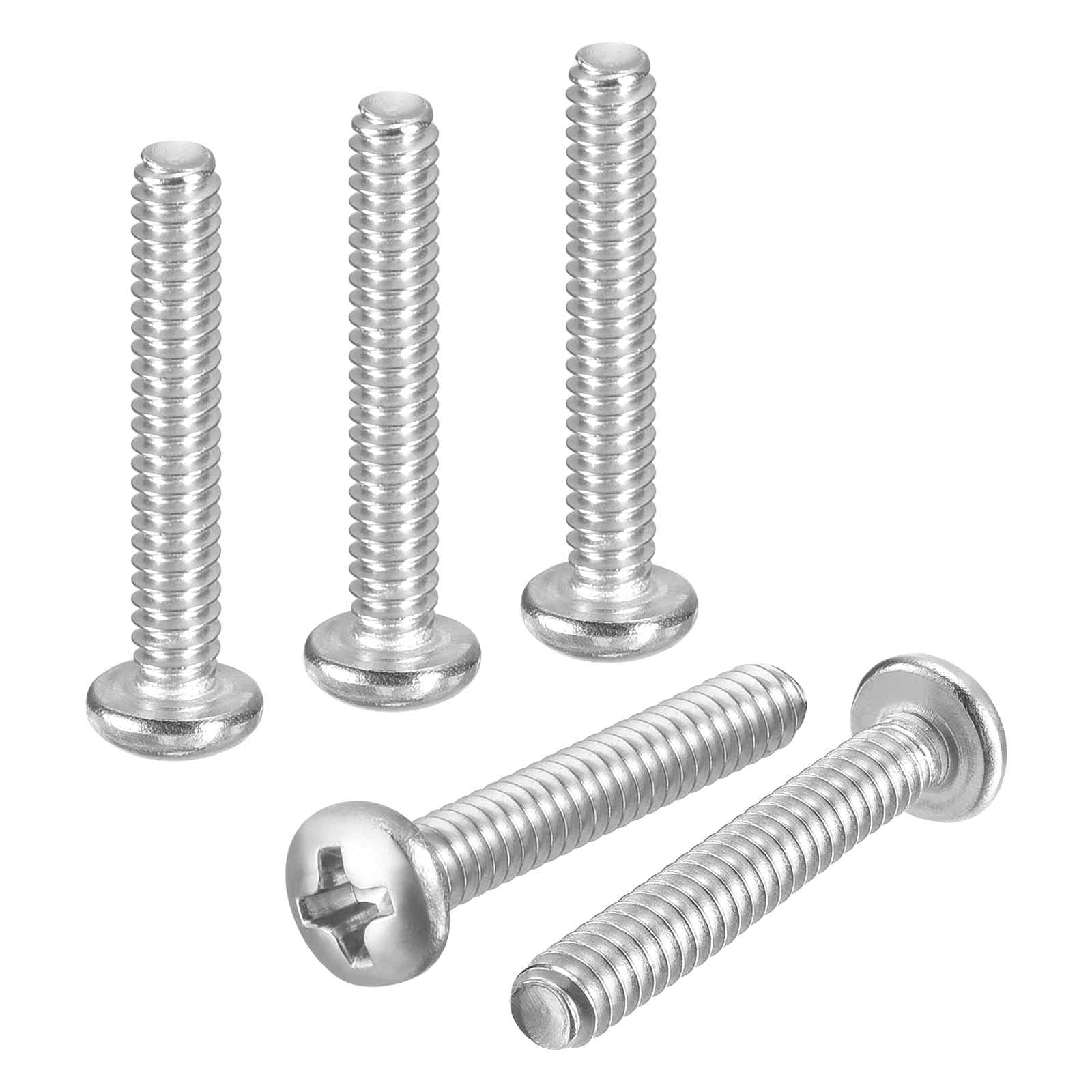 DTGN #6-32x7/8" Pan Head Machine Screws - 50pcs - Good for Machinery - 304 Stainless Steel Phillips Machine Screws Bolts - Silver โ image 1