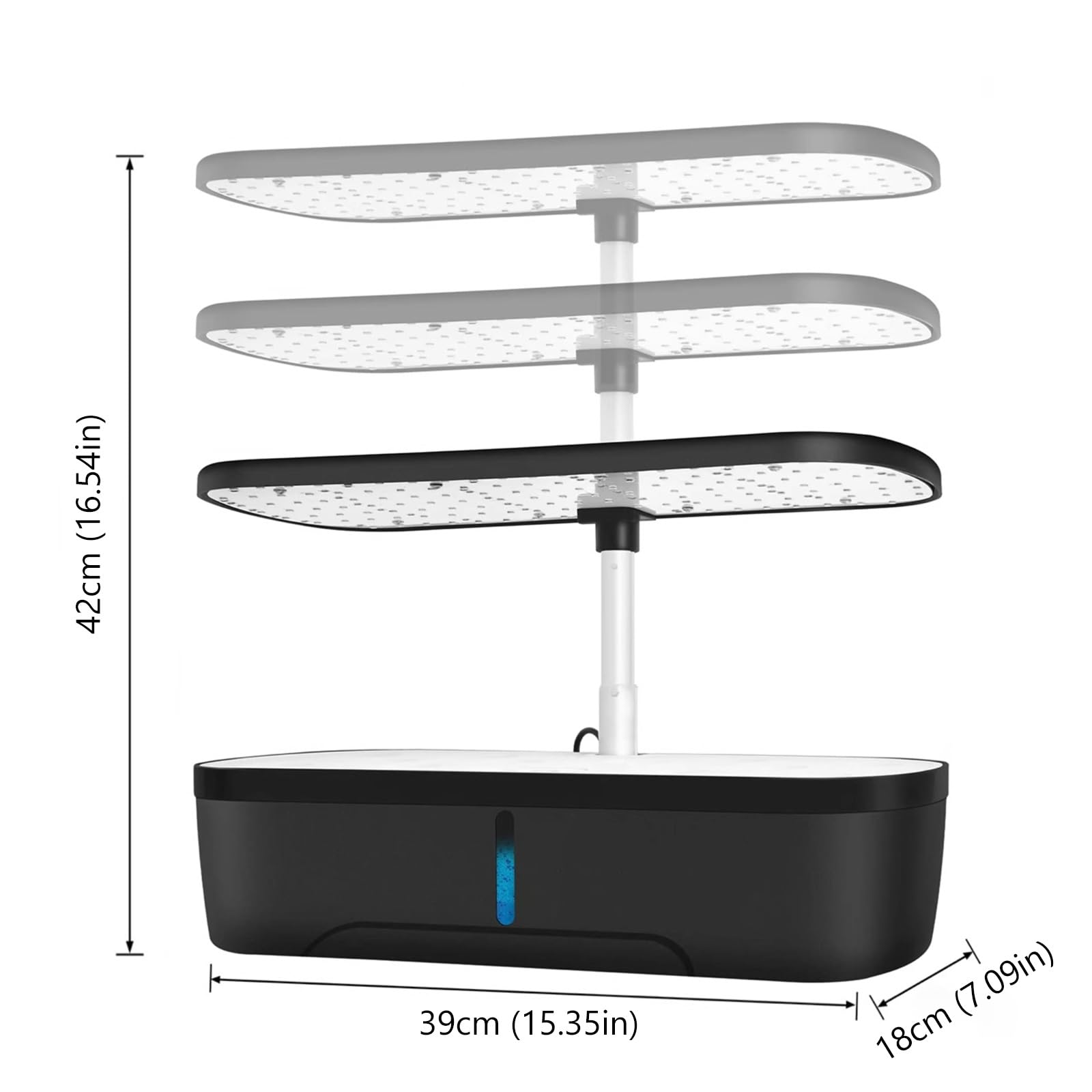 12 Pods Hydroponics Growing System, Indoor Herb Garden with LED Grow Light, Plants Germination Kit with Automatic Timer, Smart Garden Planter, Height Adjustable, for Home & Kitchen Gardening