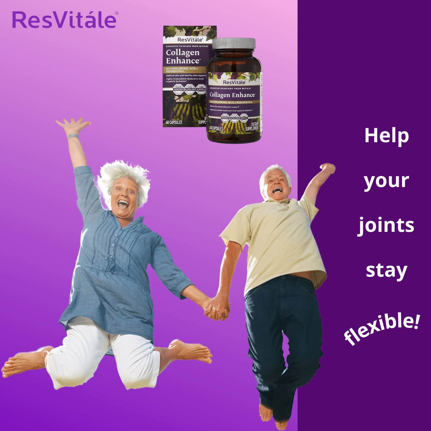 Buy ResVitale Collagen Enhance Anti Aging Skin Care Collagen Supplement