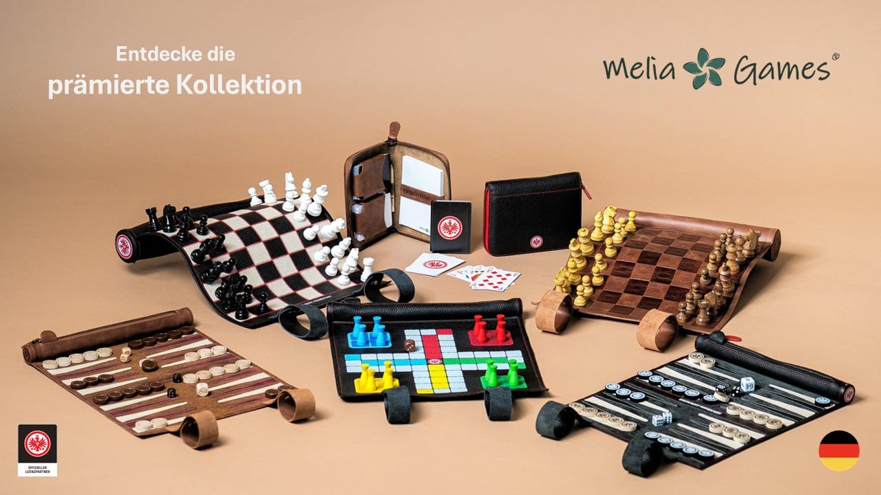 Backgammon do jazdy na kółkach, z najlepszej skóry nubukowej, z ręcznie wykonanymi drewnianymi klockami (Les Bleus)