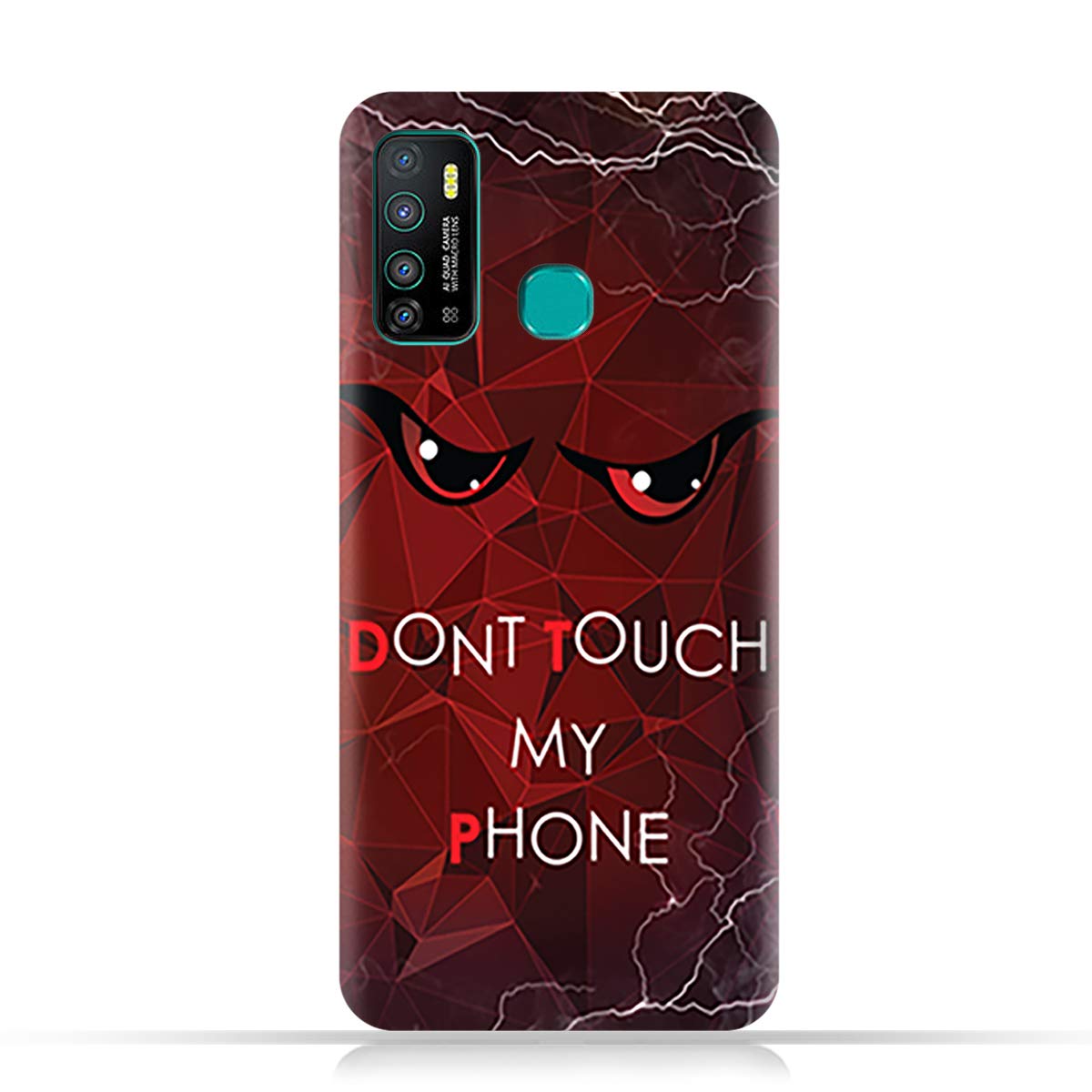AMC Design TPU Mobile Case Cover for Infinix Hot 9 with Do Not Touch My Phone Pattern