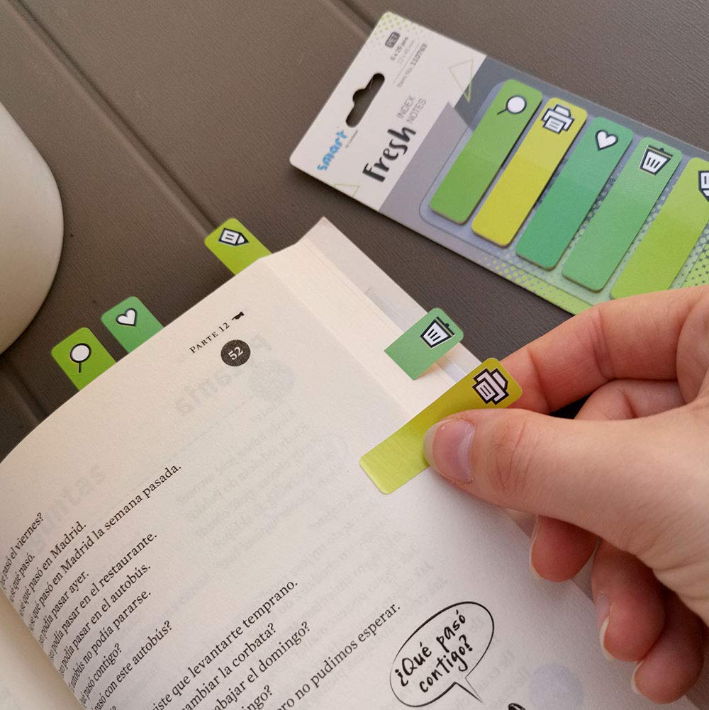Smart Fresh znaczniki samoprzylepne do naklejenia na papier PET 12 x 45 mm 5 x 25 sztuk pasków Office