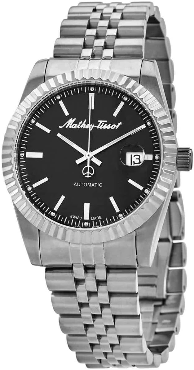 Mathey-Tissot Mathy III 自動ブラックダイヤル メンズ腕時計 H1810ATAN, ブラック///ホワイト, ブレスレット Amazonで販売中 Mathey-Tissot Mathy III 自動ブラックダイヤル メンズ腕時計 H1810ATAN, ブラック///ホワイト, ブレスレット Amazonで販売中