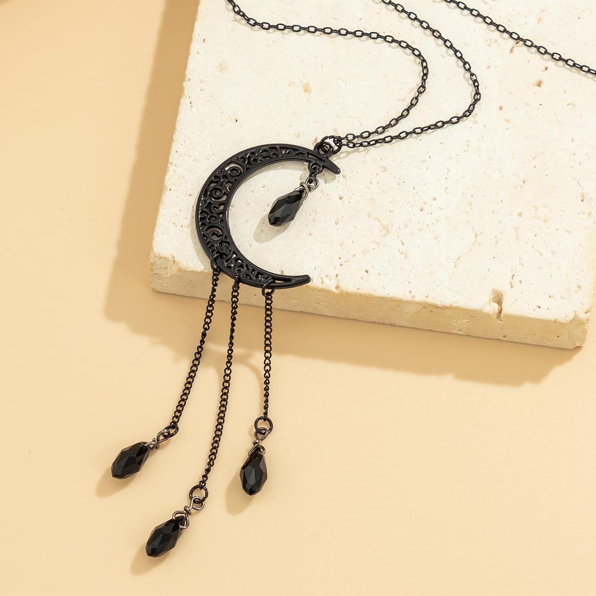 MIFYNN Vintage Gothic Blood Drop Tassel Pendant Necklace Red Water Drop Choker Necklace Punk Style Necklace Dark Tear Drop Y Necklace Halloween Necklace Jewelry for Women - Image 6