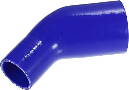 X AUTOHAUX 45 grados 2.0 pulgadas a 3 pulgadas ID 4 capas reductor de codo de coche acoplador de manguera de silicona tubo intercooler tubería de