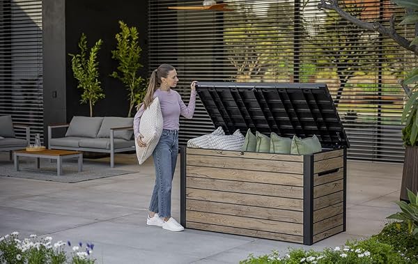 Keter Coffre de jardin Signature 870L - Aspect bois Douglas - 2