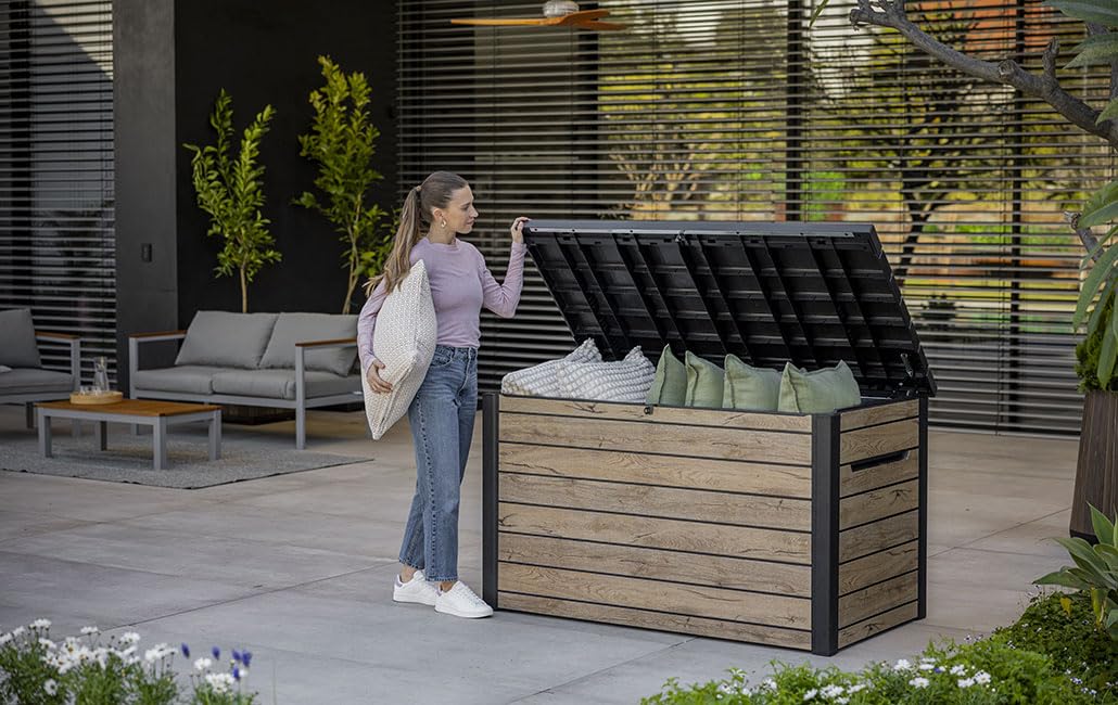 Keter Coffre de jardin Signature 870L - Aspect bois Douglas - 2