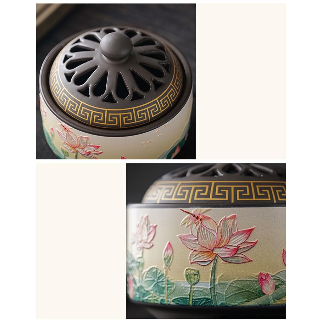 Incensiere a Cascata Bruciatore di incenso Bruciatore for aromaterapia in ceramica Ornamenti di Buddha for interni domestici Bruciatore di incenso di grande paesaggio antico Brucia Incenso In Ceramica