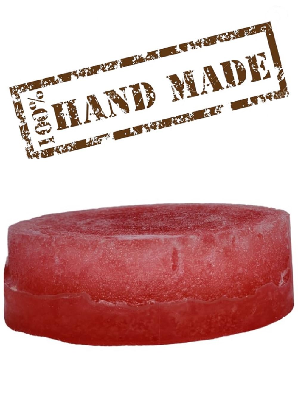 Natural Solid Soap Bar, Round Shaped Herbal Exfoliating Foam Soap Bar, Hand made Soap for Face and Body, Relaxing Natural Cleansing Peeling Soap (Rose)