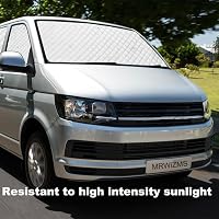 MRWiZMS VW T5 T6 Hővédő Szőnyeg Szélvédő Alumínium Fleece UV Védelem 8 Részes 5