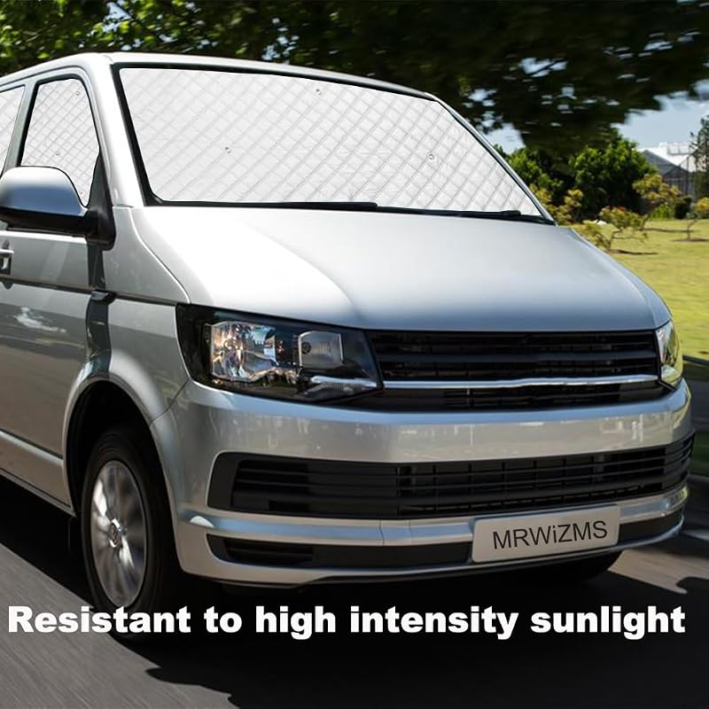 MRWiZMS VW T5 T6 Hővédő Szőnyeg Szélvédő Alumínium Fleece UV Védelem 8 Részes