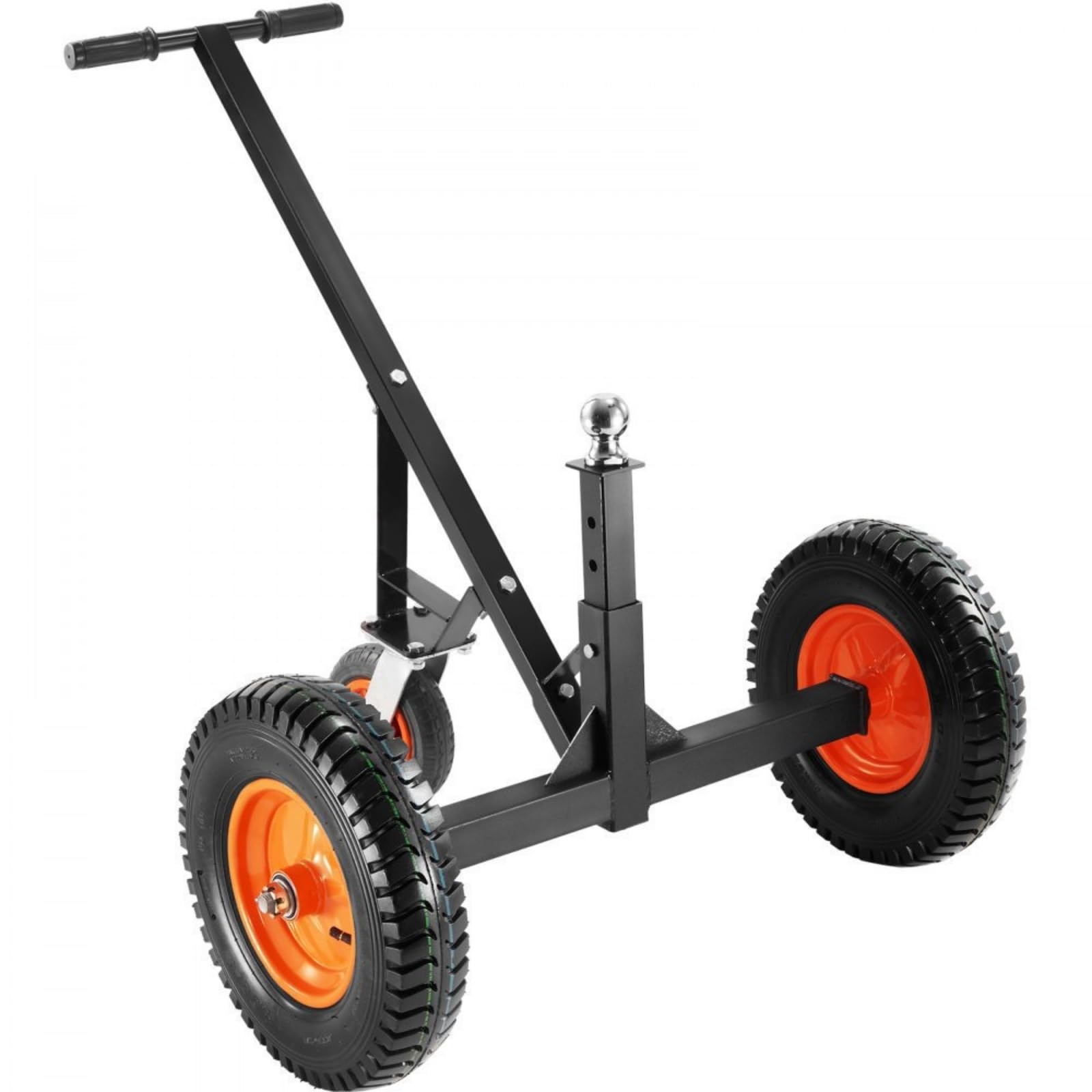 Enganche de Remolque Movedor Manual para Remolques Altura Regulable Bola 508cm Neumáticos 4064cm Rueda Universal 2032cm Empuñaduras de Goma Adecuado para Talleres Patios Almacenes