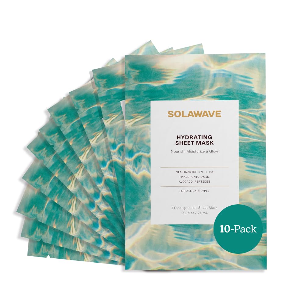 Solawave Solawave Hydrating Sheet Mask - Niacinamide & Hyaluronic Acid (10 Pack)