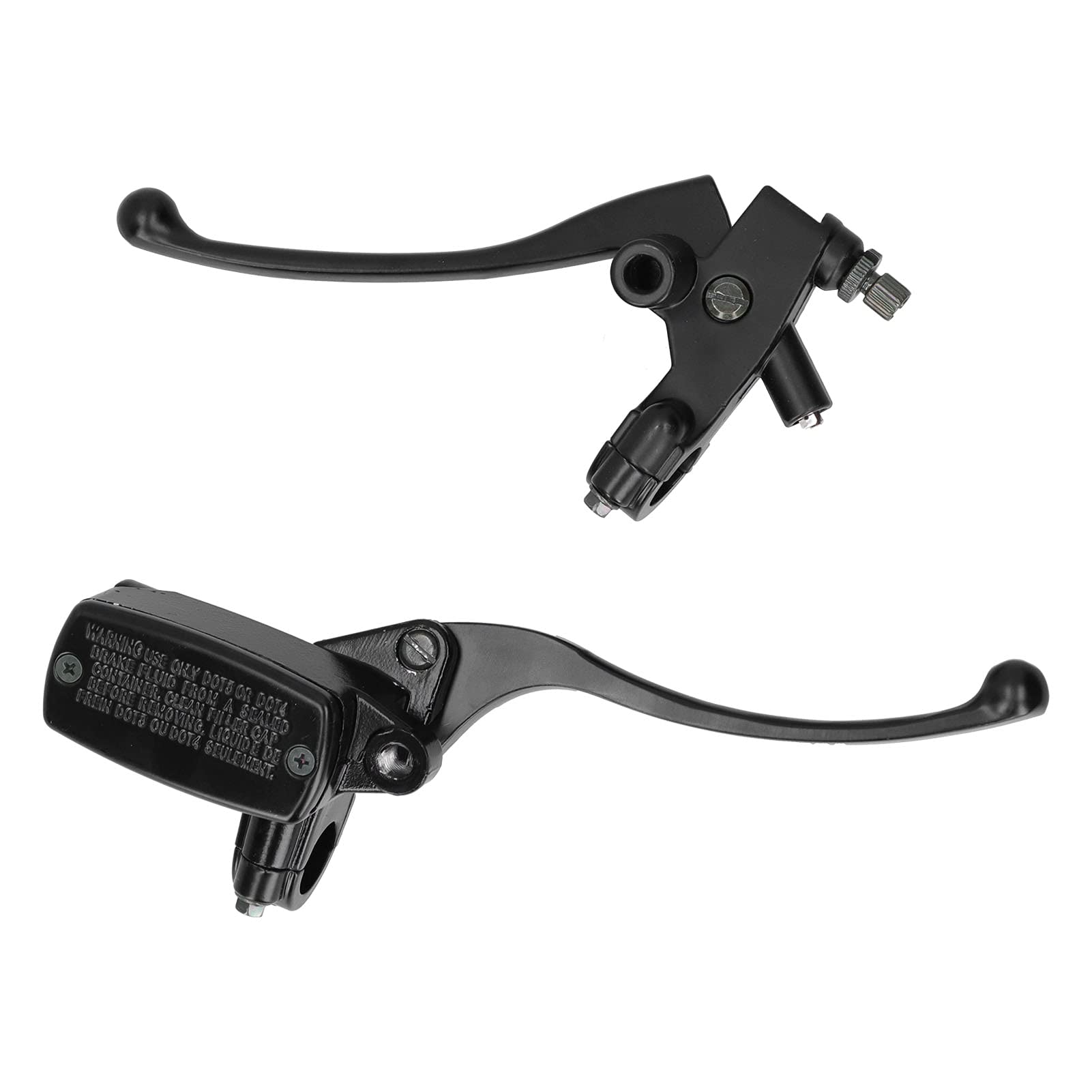 Yctze Motorrad Hydraulische Bremskupplungshebel Ein Paar Links Rechts 22mm Universal Schwarz CNC Aluminiumlegierung Hydraulischer Bremshebel Bremskupplungszylinder