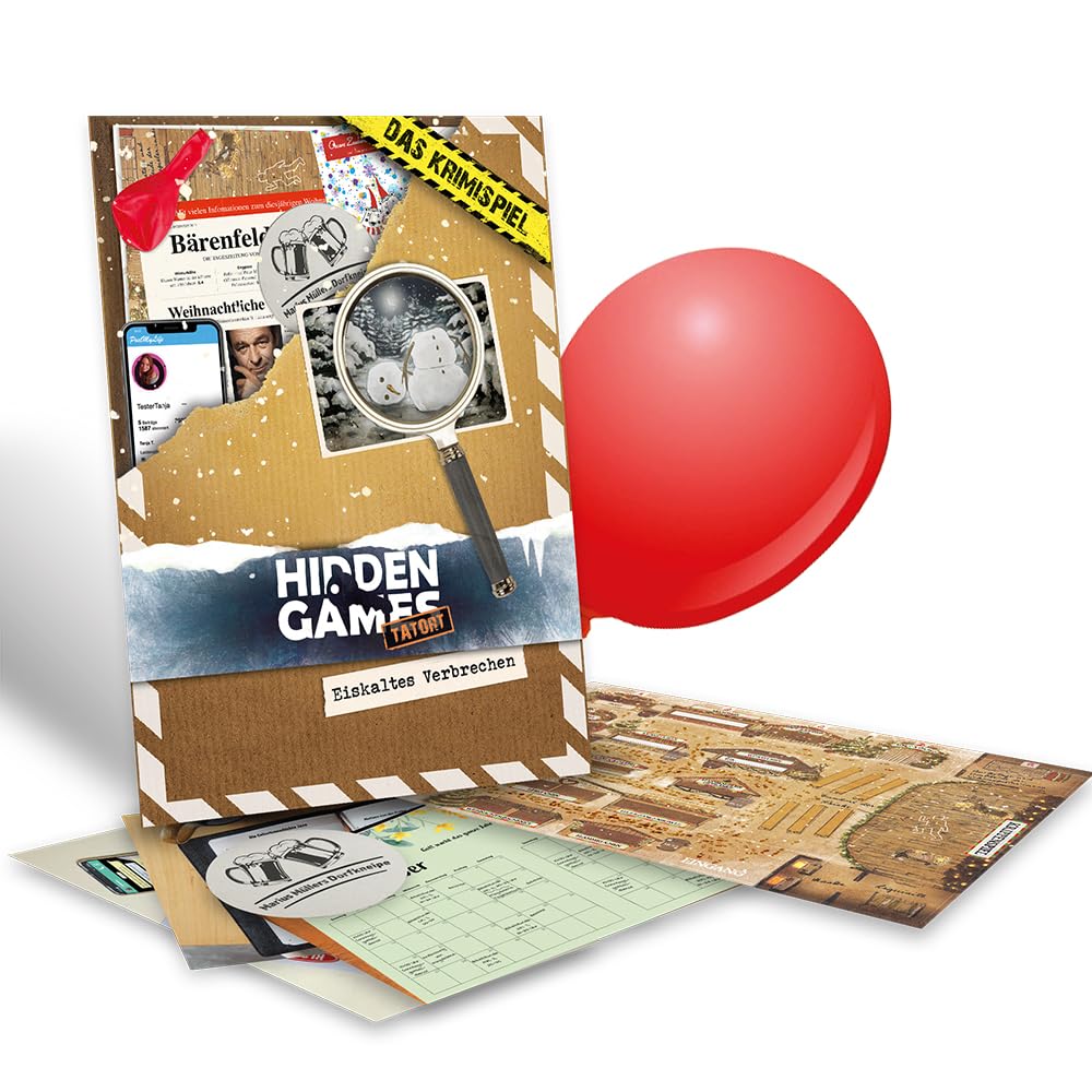 Hidden Games Crime Scene - Ice Cold Crime - The Winter Crime - German - Realistic Crime Game, Exciting Detective Game, Escape Room Game